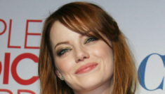 Emma Stone in green & black Gucci: Sgt. Pepper fug or truly adorable?