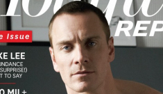 Michael Fassbender is shirtless, pale and beautiful on the cover of THR
