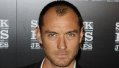 Jude Law is finally owning his receding hairline/baldness: sexy or busted?