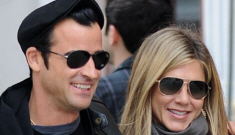 Justin Theroux is having a hard time playing “Mr. Jennifer Aniston”