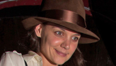 Katie Holmes rocks a fedora, awesome jeans for another dinner outing with Suri