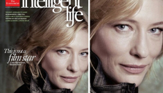 Cate Blanchett appears on a magazine cover without retouching or Photoshop