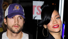 OK!: Rihanna is sexting Ashton Kutcher, he wants  their hookups “kept secret”
