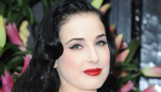 Dita Von Teese glamorously flies solo in London: is she done with her French bf?