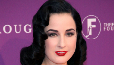 Dita Von Teese in brown, knotted Gaultier couture in Berlin: busted or beautiful?