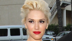 Gwen Stefani in black Georges Chakra couture: botoxy or bad lighting?