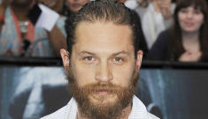 Tom Hardy is furry, under- dressed for UK premiere: gorgeous or too scruffy?
