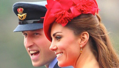 Duchess Kate in red McQueen for the Queen’s pageant flotilla: gorgeous & perfect?