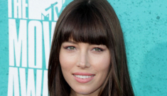 Jessica Biel, bangsy in white Chanel at the MTV Movie Awards: awful or cute?