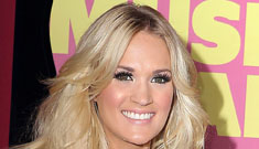 Carrie Underwood in sparkly Randi Rahm at the CMTs: hot  or too Vegas?