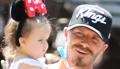 David & Posh Beckham show off adorably chubby Harper at Disneyland: so cute?