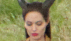Angelina Jolie brings twins Knox & Vivienne to the ‘Maleficent’ set: so cute!