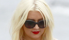 Christina Aguilera’s boozy, star-spangled cardigan: righteous or trashy?