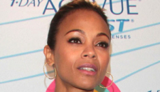 Zoe Saldana in a two-piece dress at the Teen Choice: unflattering & dated?