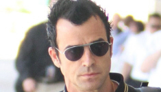 Justin Theroux’s skinny jeans at LAX: unflattering for his disproportionate body?