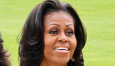 Michelle Obama in white & silver J. Mendel at the Olympics: adorable & fresh?