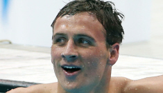 Ryan Lochte wins gold in the first 2012 match against Michael Phelps