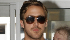 Ryan Gosling shows off his perky man-cleavage in a V-neck: sexy or try-hard?