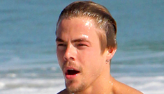 Derek Hough pitched a fit when a fan tried to take a   photo of him in a gay bar