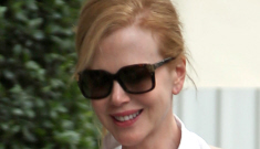 Nicole Kidman’s casual- business ensemble in Paris: refreshingly pretty?