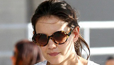 Katie Holmes & her fug booties will rival Victoria Beckham at Fashion Week