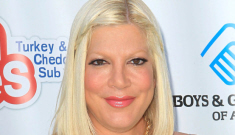 Tori Spelling steps out looking mega-pregnant,   claims this will be her last one