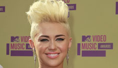 Miley Cyrus sports a mohawk in Pucci: lovely & gothic or   too Bride of Frankenstein?