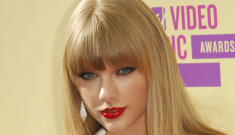 Taylor Swift in a white J. Mendel suit at the VMAs: lovely & bangsy?