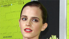 Emma Watson in tiered nude Armani at the Perks premiere: pretty or washed out?