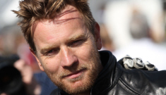 Ewan McGregor looking hot in leather on a vintage bike: would you hit it?