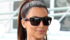 Kim Kardashian wears a faux-skort with a peplum in Miami: OMG, WTF?