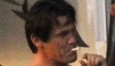 Josh Brolin in NOLA, shirtless and smoking a cigarette: would you hit it?