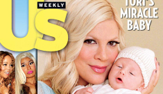 Us Weekly: Tori Spelling reveals baby Finn, talks pregnancy complications