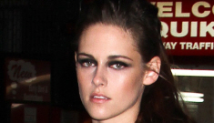 Kristen Stewart in leather A.L.C. & terrible makeup in NYC: awful or not that bad?