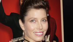 Jessica Biel in black Gucci at the LA ‘Hitchcock’ premiere: lovely or ruffled disaster?