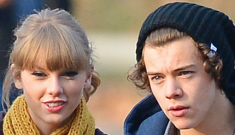 Taylor Swift & Harry Styles pose together for a candid photo-op in Central Park