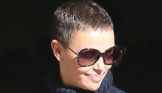 Charlize Theron’s buzz cut, Capris & chunky turtleneck: awesome or rough?