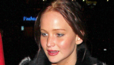 Jennifer Lawrence in a fug fur at the Chateau Marmont: is she the next Lohan?
