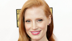 Jessica Chastain in red-pink Prada at the Critics’ Choice: unfortunate or lovely?