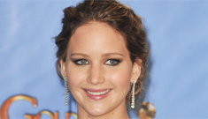 Jennifer Lawrence in haute couture Dior at the Globes: too booby or just lovely?