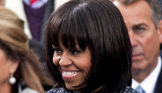 Michelle Obama explains her hair change: ‘This is my   midlife crisis, the bangs’