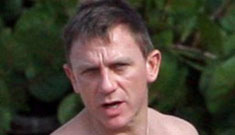 Daniel Craig shirtless on the beach eating chips – is it a commercial?