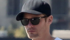 Alexander Skarsgard wears clean clothes that fit him in LA: Viking casual/sexy?