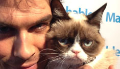 Ian Somerhalder holds Grumpy Cat: who is cuter the cat or the dude?
