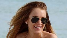 Lindsay Lohan spends her New Year’s Eve day in a bikini