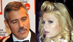 Paris Hilton and George Clooney spied out together twice