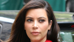 Kim Kardashian wears a long red dress in Paris with Kanye: pretty or terrible?