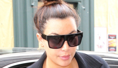 You know how Kim    Kardashian flew to Paris?  Kanye West is in Milan.