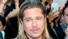 Brad Pitt shows off his long, greasy hair at the NYC ‘WWZ’ premiere: gross?