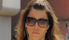 Jessica Biel shock-collars at least one of her dogs while out & about in NYC